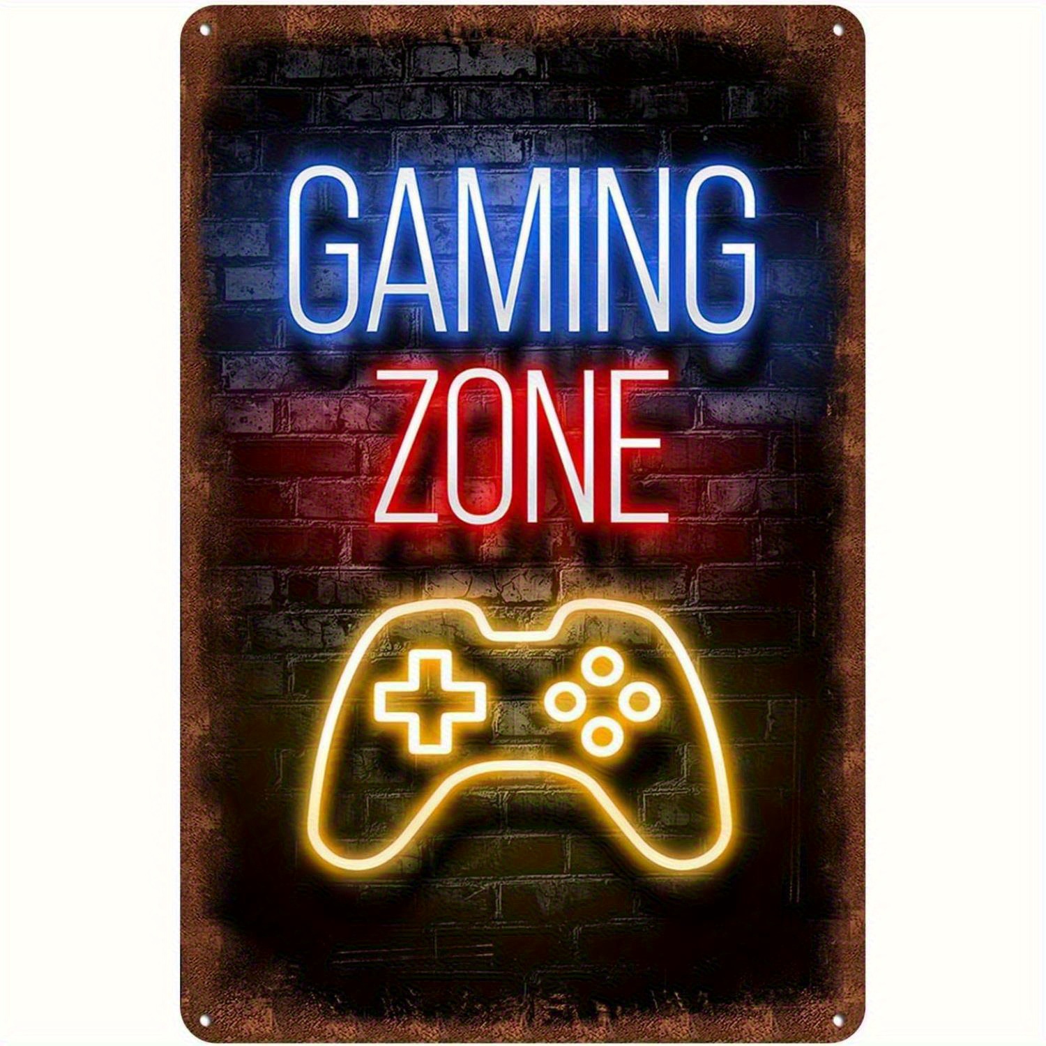 Retro Gaming Zone - Vintage Gaming Zone Metal Tin Sign