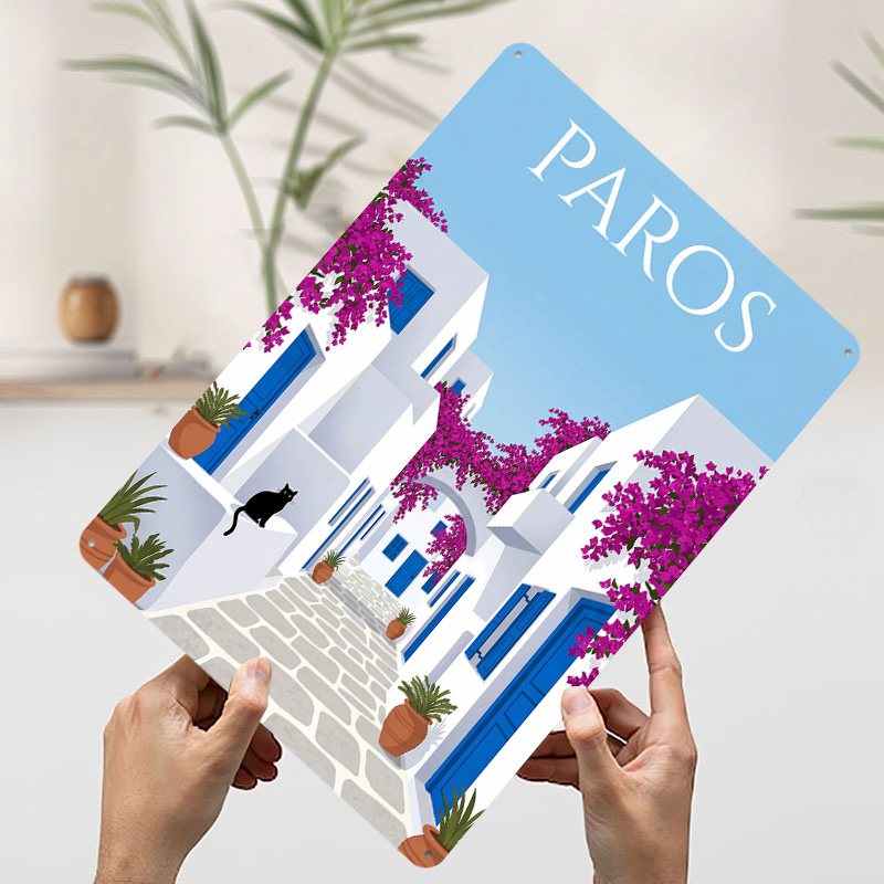 Paros Greek Island Tin Poster  - Retro Gaming Island recensie en prijs