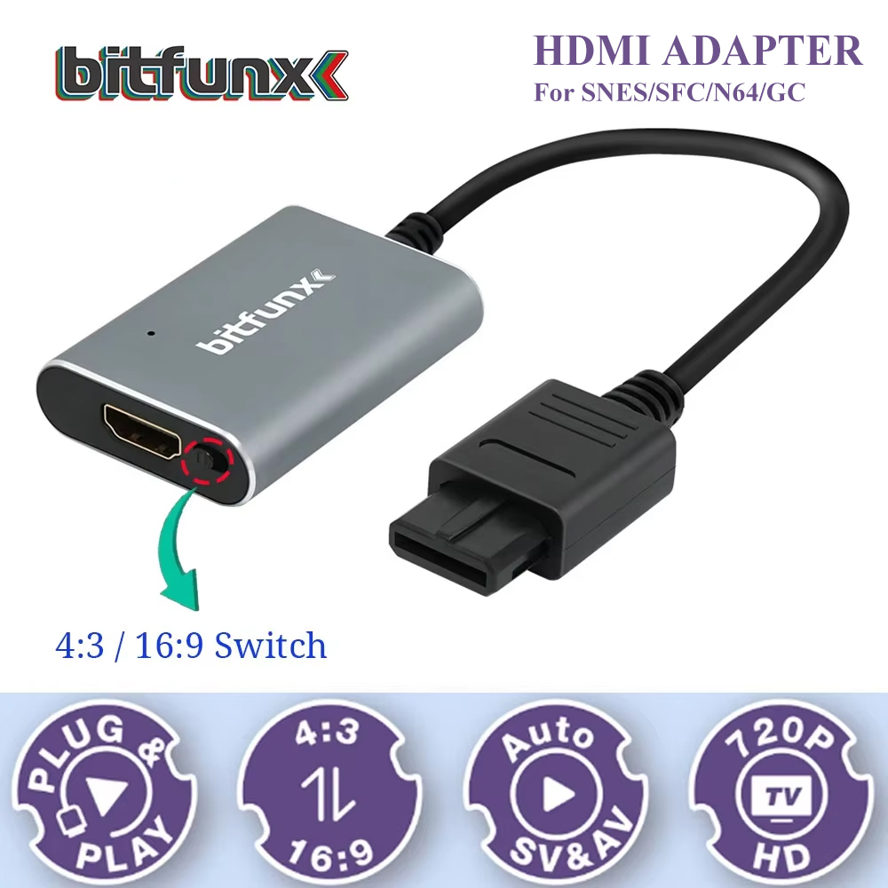Bitfunx 720P Svideo / AV To HD - Retro Gaming Handheld recensie en prijs