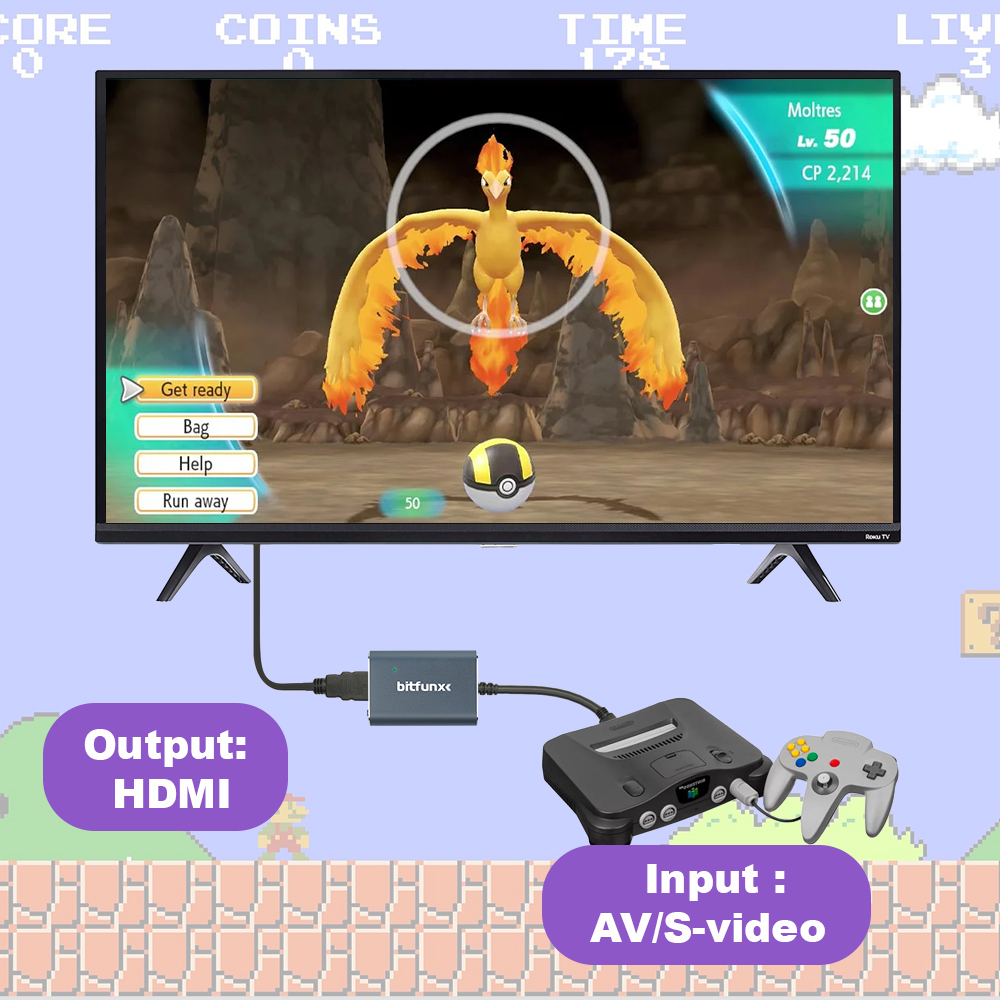 Bitfunx 720P Svideo / AV To HD - Retro Gaming Handheld recensie en prijs
