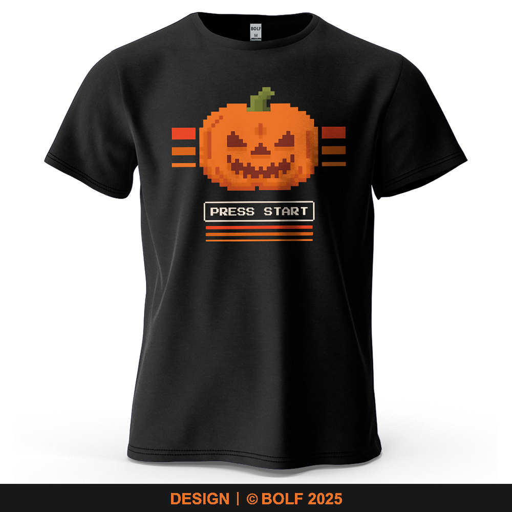Halloween Pumpkin Printed Men' - Retro Gaming Events recensie en prijs
