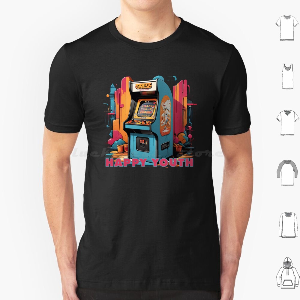 Happy Youth-Arcade T Shirt Men - Retro Gaming T Shirts recensie en prijs