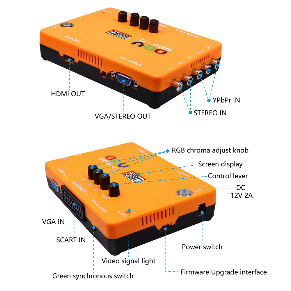 ODV-GBS-C Component/VGA/Scart  - Retro Gaming Fun recensie en prijs