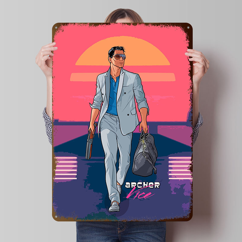 Archer Old Vibes Tinplate Post - Retro Gaming Vibe recensie en prijs