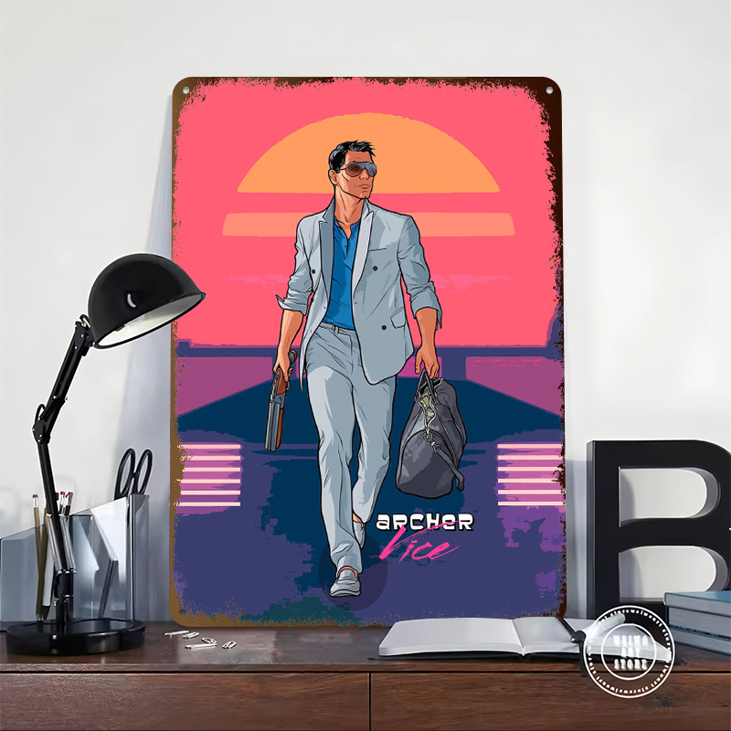 Archer Old Vibes Tinplate Post - Retro Gaming Vibe recensie en prijs