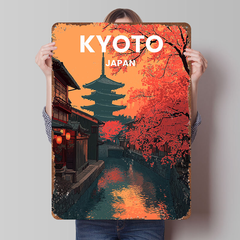 Kyoto Japan Pagoda Canal Metal - Retro Gaming Kyoto recensie en prijs
