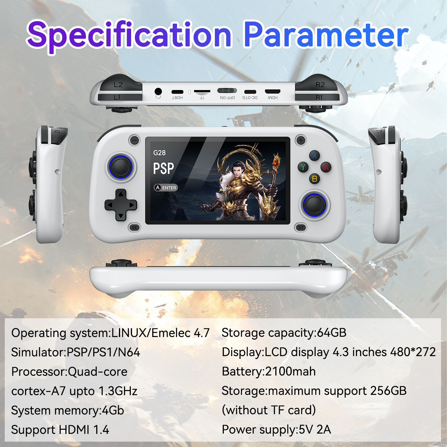 G28 game console 4.3-inch high - Retro Gaming Images recensie en prijs
