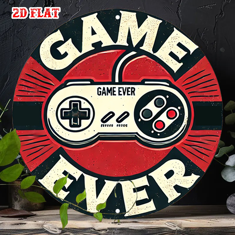 2D Flat 1pc Retro Gaming Round - Retro Gaming Vibe recensie en prijs