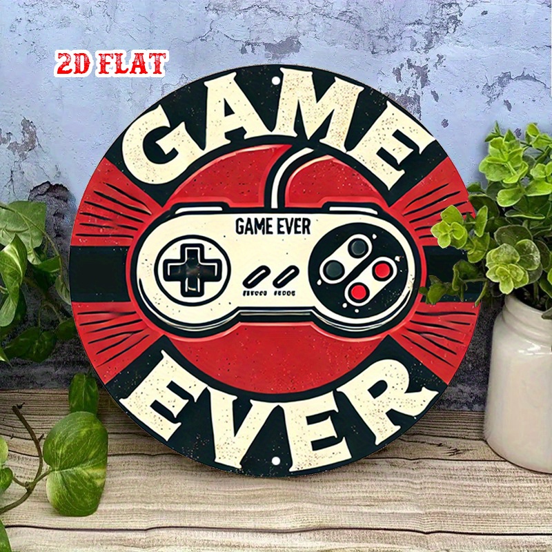 2D Flat 1pc Retro Gaming Round - Retro Gaming Vibe recensie en prijs