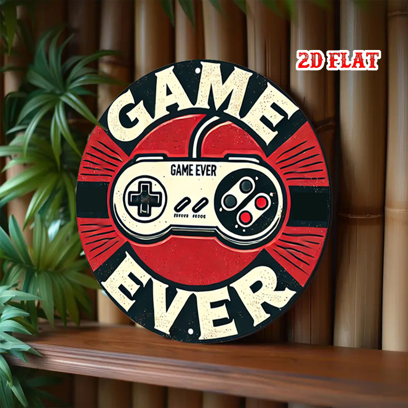 2D Flat 1pc Retro Gaming Round - Retro Gaming Vibe recensie en prijs