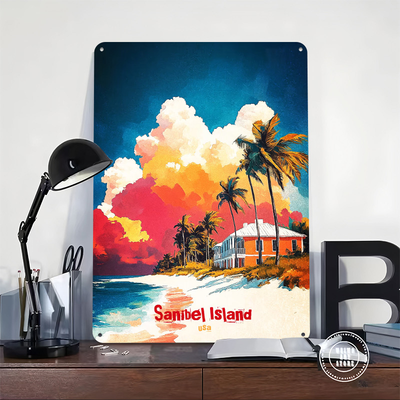 Sanibel Island Art Printed Pos - Retro Gaming Island recensie en prijs