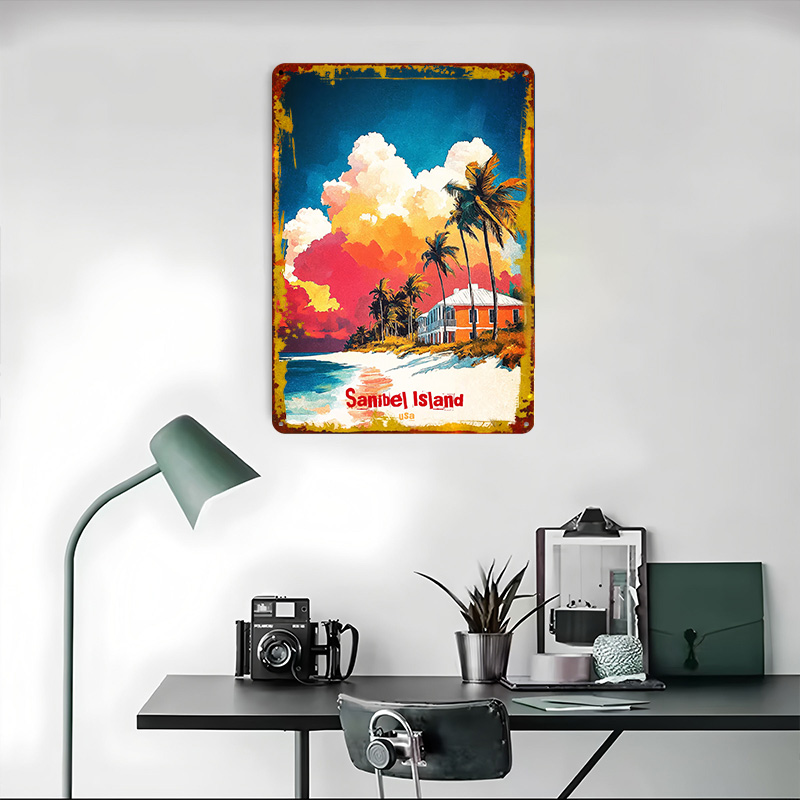 Sanibel Island Art Printed Pos - Retro Gaming Island recensie en prijs
