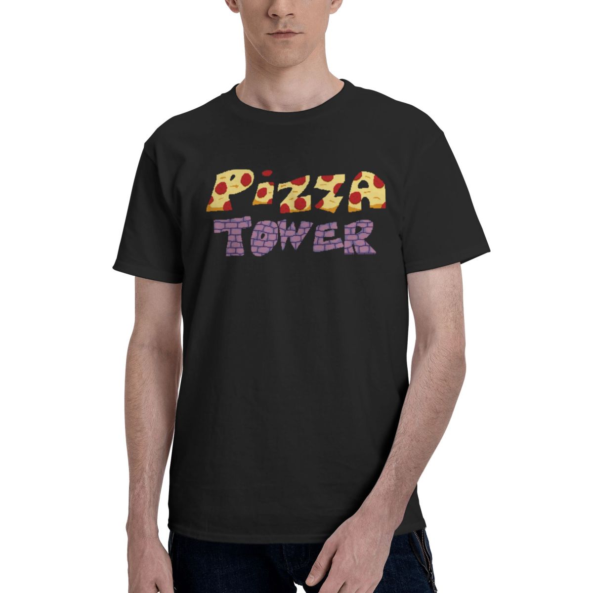 Men Pizza Tower Game Logo T Sh - Retro Gaming T Shirts recensie en prijs