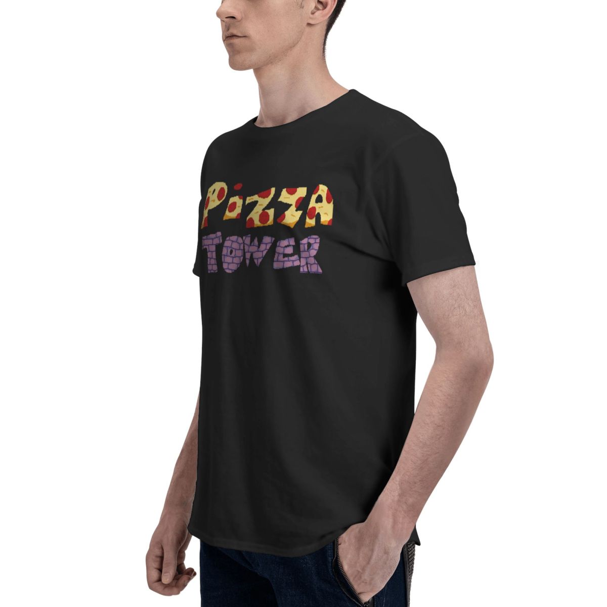 Men Pizza Tower Game Logo T Sh - Retro Gaming T Shirts recensie en prijs