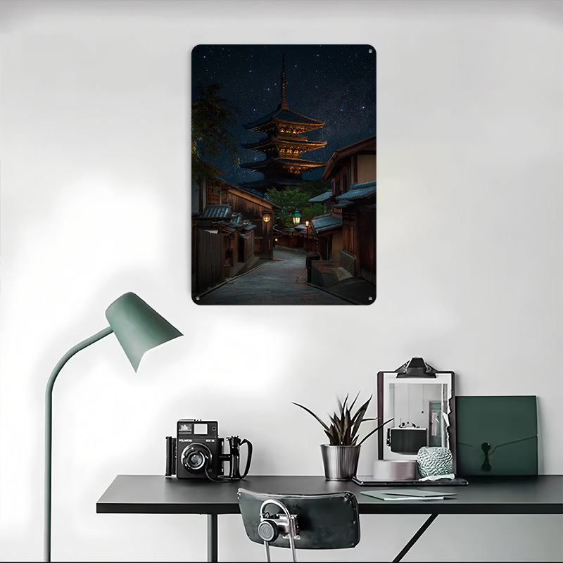 Kyoto Night Tinplate Poster Cu - Retro Gaming Kyoto recensie en prijs