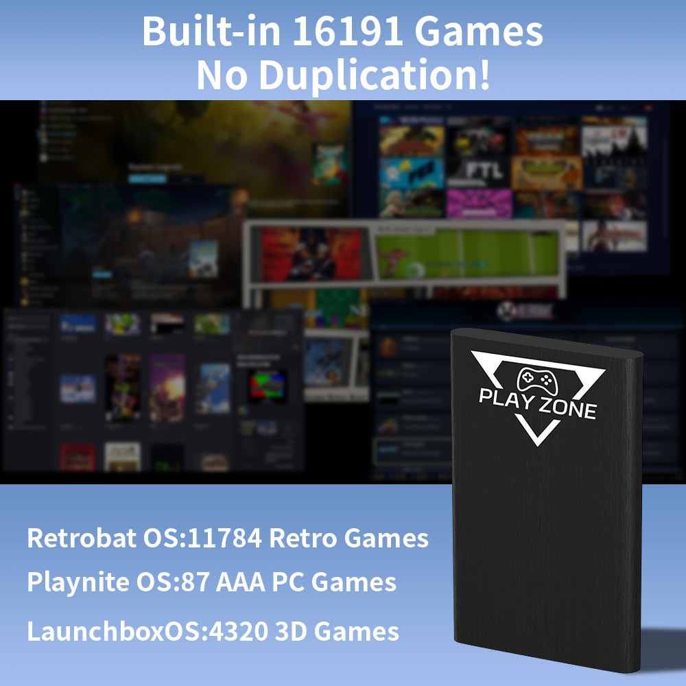 Play Zone 1TB Portable Gaming  - Retro Gaming Zone recensie en prijs