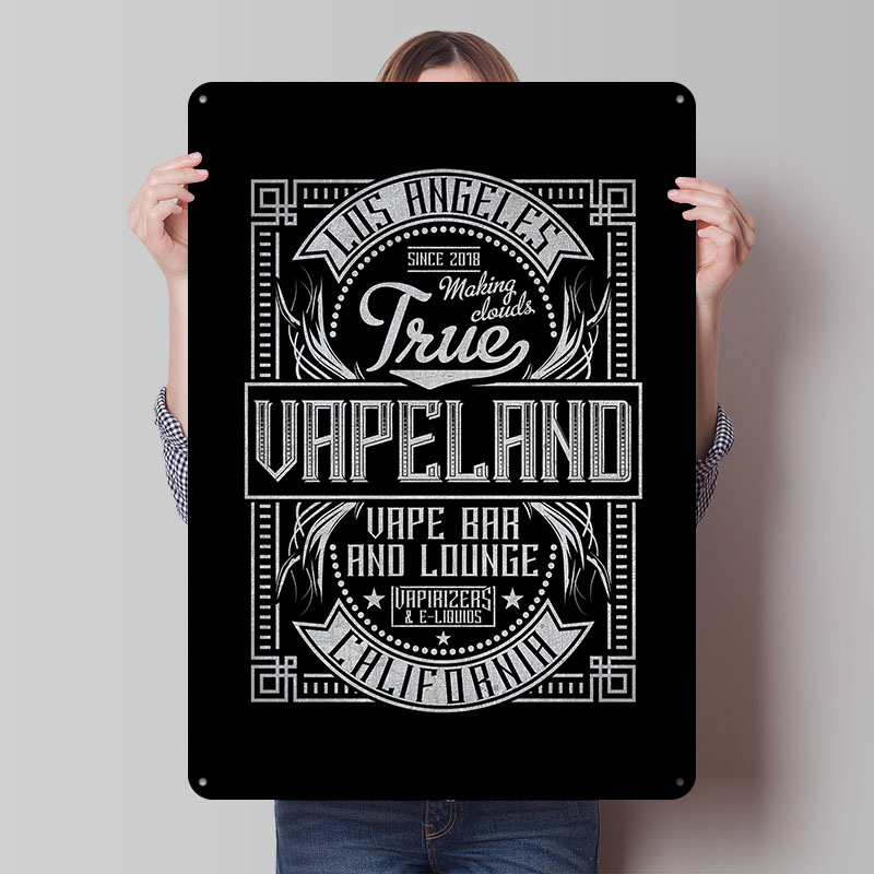 Vape Land Tinplate Posters Cus - Retro Gaming Island recensie en prijs