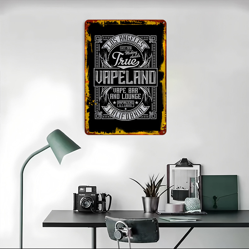 Vape Land Tinplate Posters Cus - Retro Gaming Island recensie en prijs