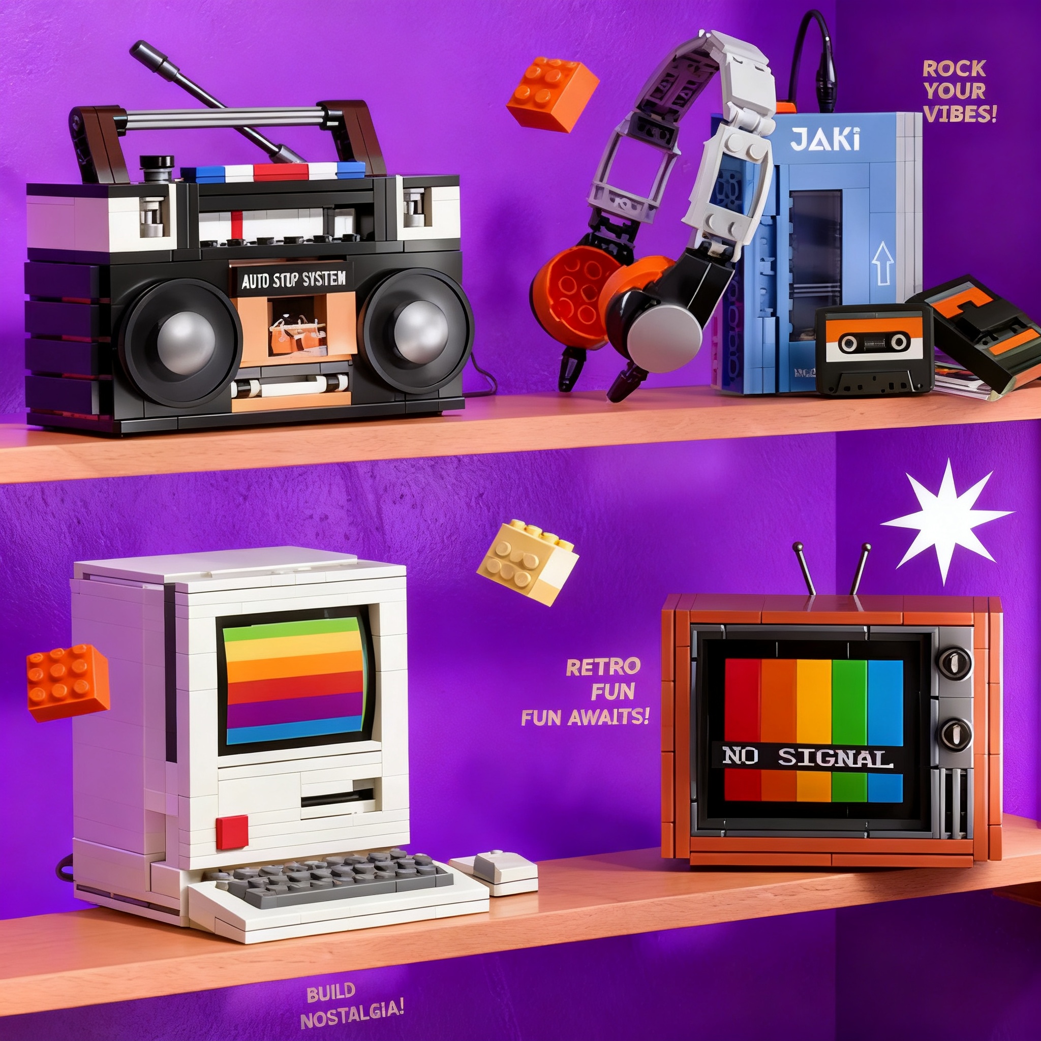Retro DIY Building Blocks TV R - Retro Gaming Fun recensie en prijs