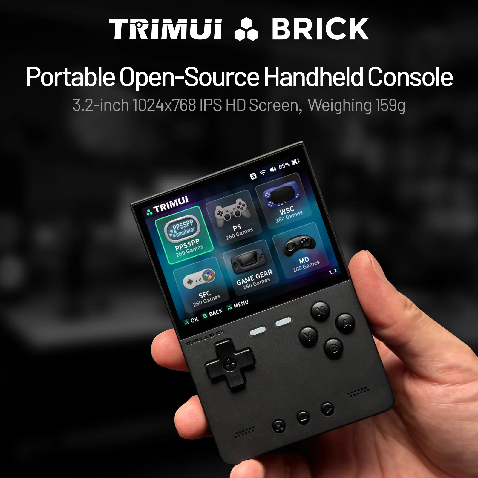 TRIMUI BRICK Handheld Game Con - Retro Gaming Images recensie en prijs