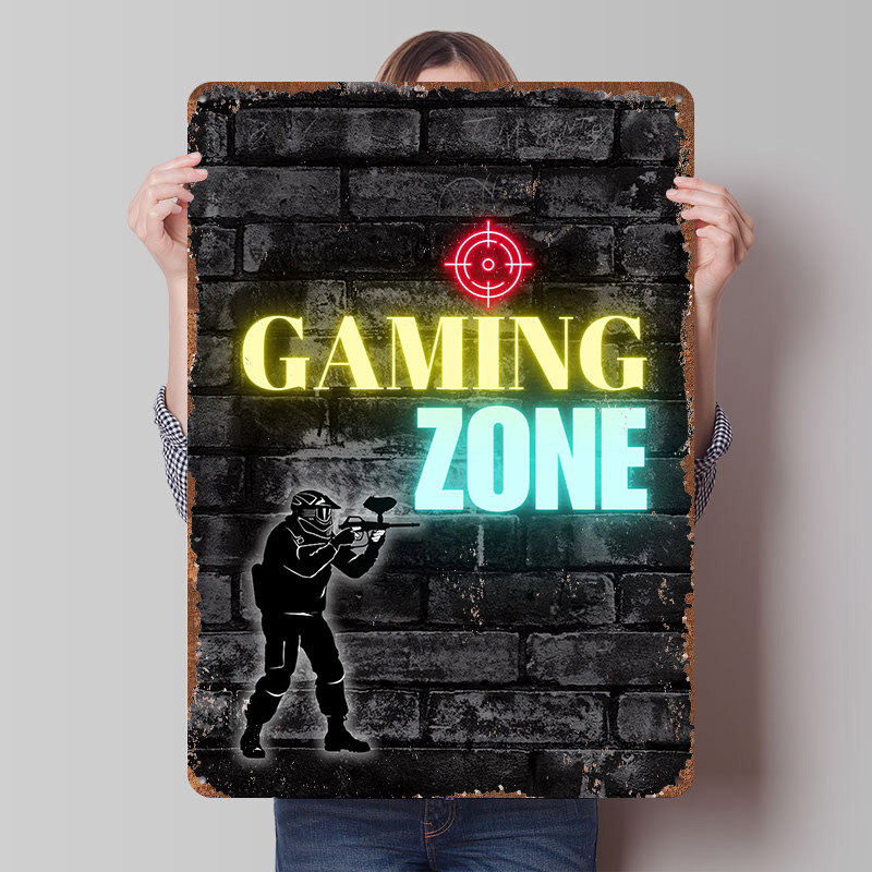 Gaming Zone Neon Metal Poster  - Retro Gaming Zone recensie en prijs