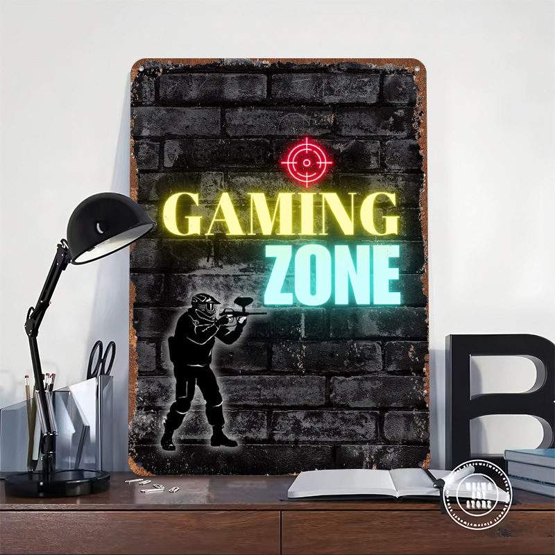 Gaming Zone Neon Metal Poster  - Retro Gaming Zone recensie en prijs