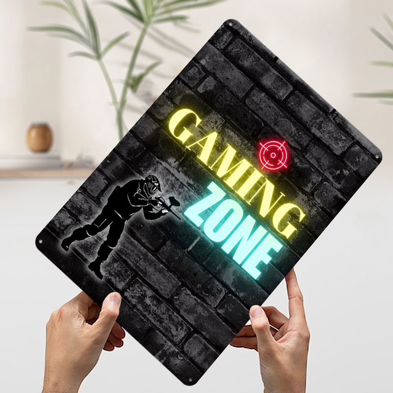 Gaming Zone Neon Metal Poster  - Retro Gaming Zone recensie en prijs