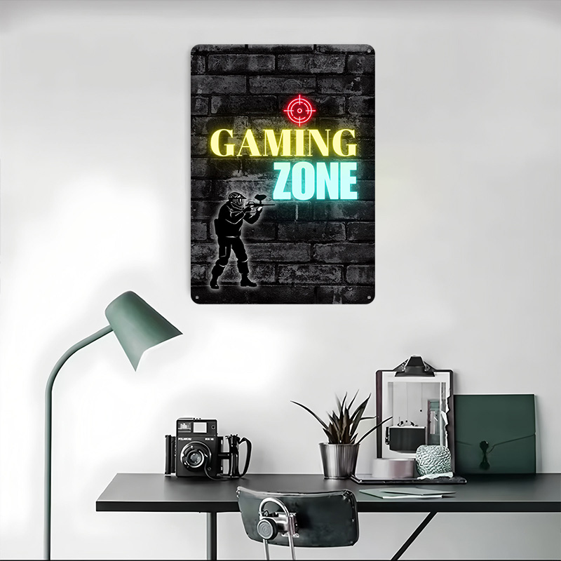 Gaming Zone Neon Metal Poster  - Retro Gaming Zone recensie en prijs
