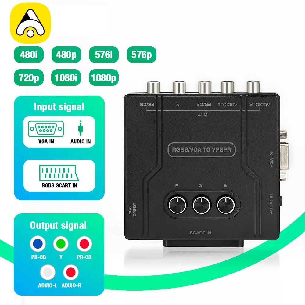 RGBS VGA to YPBPR Component Co - Retro Gaming Fun recensie en prijs